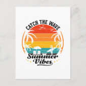 Fang die Wave Summer Vibes Postkarte (Vorderseite)