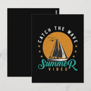 Fang die Wave Summer Vibes Postkarte