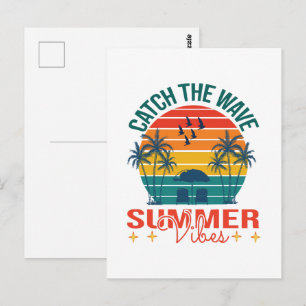 Fang die Wave Summer Vibes Postkarte