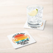 Fang die Wave Summer Vibes Rechteckiger Pappuntersetzer (Vor Ort)