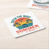 Fang die Wave Summer Vibes Rechteckiger Pappuntersetzer (angewinkelt)