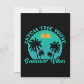 Fang die Wave Summer Vibes RSVP Karte (Vorderseite)