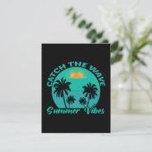 Fang die Wave Summer Vibes RSVP Karte (Stehend Vorderseite)