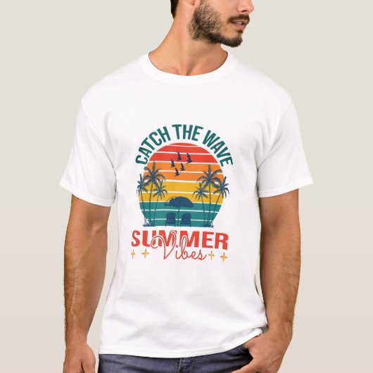 Fang die Wave Summer Vibes T-Shirt (Vorderseite)