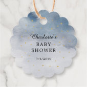 Fang eine Sternenhimmel Elephant Baby Dusche Geschenkanhänger (Rückseite)