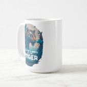 Fang eine Welle mit dem Tiger, Kaffeetasse (Vorderseite Links)