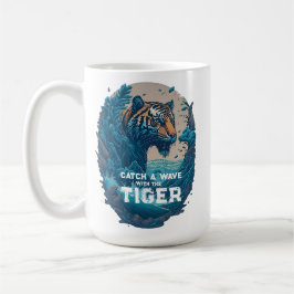 Fang eine Welle mit dem Tiger, Kaffeetasse