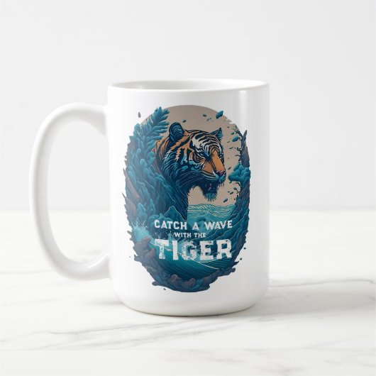 Fang eine Welle mit dem Tiger, Kaffeetasse (Links)
