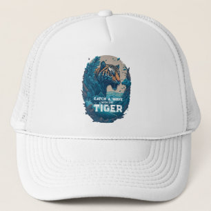 Fang eine Welle mit dem Tiger - Trucker Hat Truckerkappe
