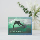 Fang eine Welle! Postkarte (Stehend Vorderseite)