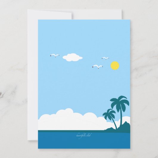 Fang eine Welleneinladung Einladung (Rückseite)