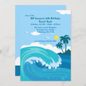 Fang eine Welleneinladung Einladung (Vorne/Hinten)