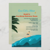 Fang eine Welleneinladung Einladung (Vorne/Hinten)