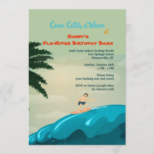 Fang eine Welleneinladung Einladung