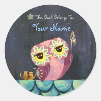 Fang einen Stern - dieses Buch gehört Runder Aufkleber