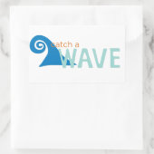 Fang einen Wellenreiter Rechteckiger Aufkleber (Tasche)