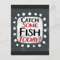 Fang einige Fische heute Postkarte