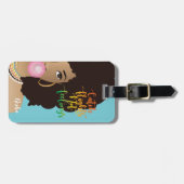 Fang Flug Nicht Gefühle, Schwarze Frau, Kaugummi,  Gepäckanhänger (Vorderseite horizontal)