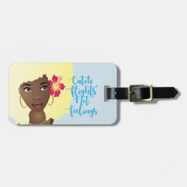 Fang Flüge nicht Gefühle Schwarze Frau Blonde Haar Gepäckanhänger