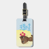 Fang Flüge nicht Gefühle Schwarze Frau Blonde Haar Gepäckanhänger (Vorderseite vertikal)