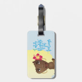 Fang Flüge nicht Gefühle Schwarze Frau Blonde Haar Gepäckanhänger (Rückseite vertikal)