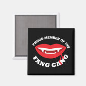 Fang Gang Square Magnet (dunkel) (Vorderseite/Rückseite)