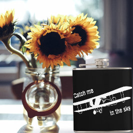 Fang mich in den Himmel, Flugzeug fliegen, Minimal Flachmann