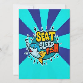 Fang Spaß mit dem Sleep-Fisch Einladung