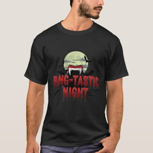 Fang-tastic Night T - Shirt - Vampire Halloween T- (Vorderseite)