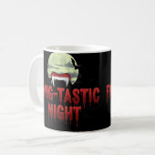 Fang-tastische Nacht - Vampirfangs & Bat Halloween Kaffeetasse (Vorderseite Links)