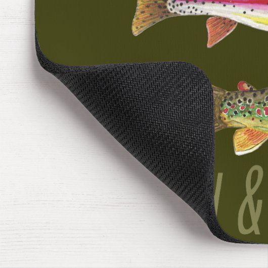 Fang und Freigabe von Forellen Mousepad (Ecke)