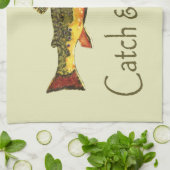 Fang- und Freilandfischerei Geschirrtuch (Gefaltet)