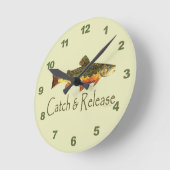 Fang- und Freilandfischerei Runde Wanduhr (Winkel)