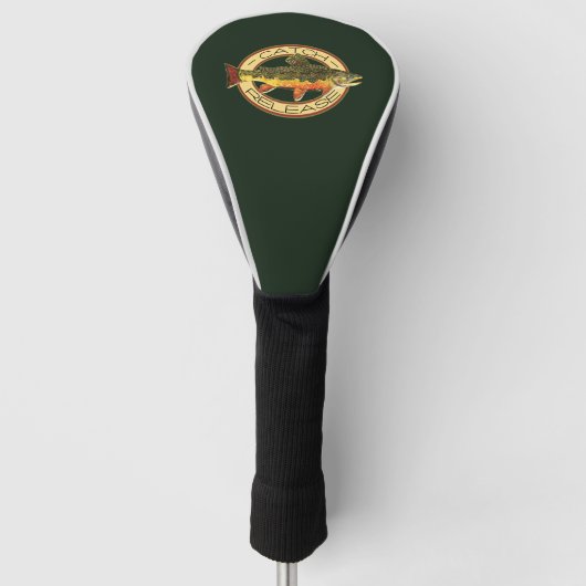Fang und Freilassung der Bachforellen Golf Headcover (Vorderseite)