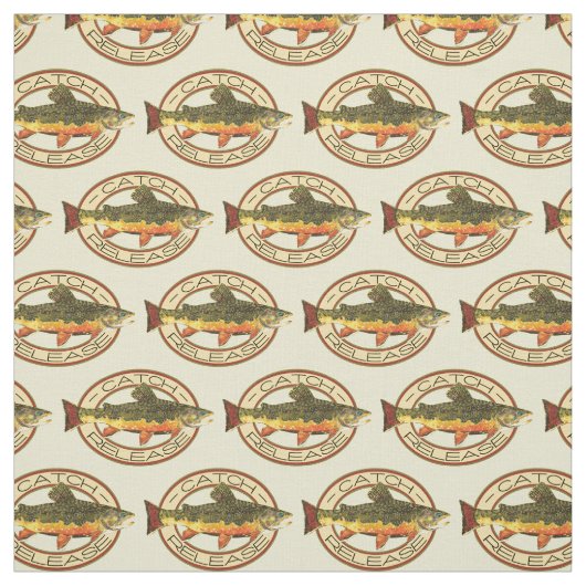 Fang und Freilassung von Forellen Fisherman Stoff (Muster)