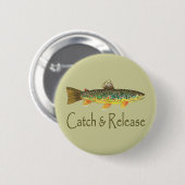 Fang- und Freisetzungsfischerei Button (Vorne & Hinten)