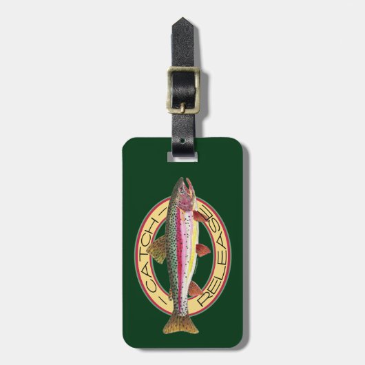 Fang- und Freisetzungsfischerei Gepäckanhänger (Vorderseite vertikal)