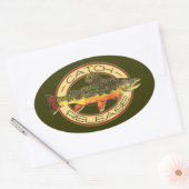 Fang- und Freisetzungsfischerei Ovaler Aufkleber (Umschlag)