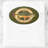 Fang- und Freisetzungsfischerei Ovaler Aufkleber (Tasche)