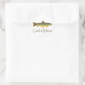 Fang- und Freisetzungsfischerei Runder Aufkleber (Tasche)