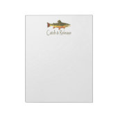 Fang- und FreisetzungsForellenfang Notizblock (Rotiert)