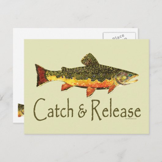 Fang- und FreisetzungsForellenfang Postkarte (Vorne/Hinten)