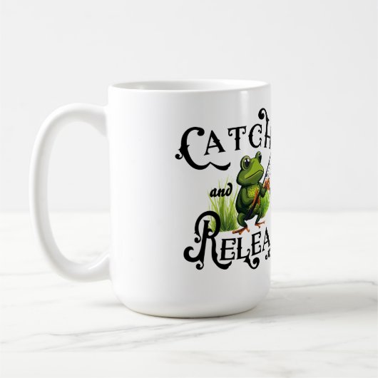 Fang- und Freisetzungsfrosch Kaffeetasse (Links)