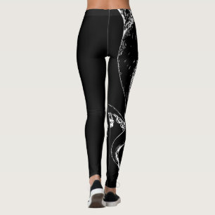 Fangarme des Oktopus negativ auf schwarzen Legging Leggings