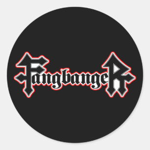 Fangbanger Vampire Halloween Runder Aufkleber