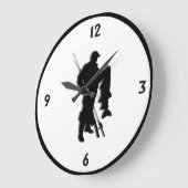 Fangdesign Große Wanduhr (Winkel)