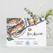 Fänge am Tag Meeresfrüchte Einladung (Stehend Vorderseite)