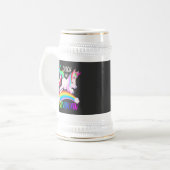 Fange das Regenbogen-Einhorn-Design Bierglas (Vorderseite Links)