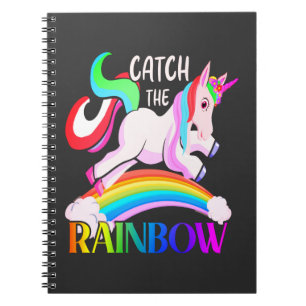 Fange das Regenbogen-Einhorn-Design Notizblock