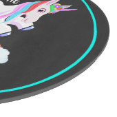 Fange das Regenbogen-Einhorn-Design Schneidebrett (Ecke)